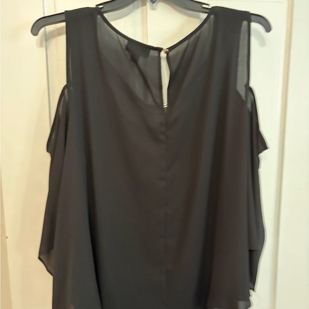 BOLD elements Black Blouse with Gold Accents NWT - image 5
